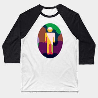 Colorful Man Baseball T-Shirt